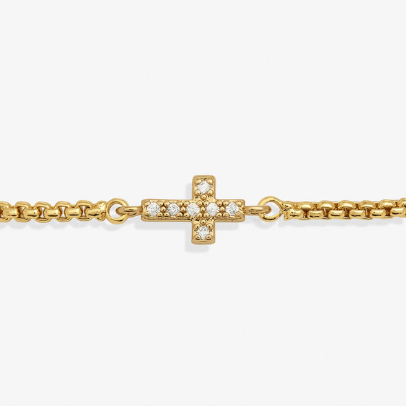 Mini Charms Pavé Cross Bracelet
