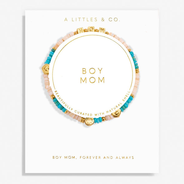 Happy Little Moments 'Boy Mom' Bracelet In Gold-Tone Plating