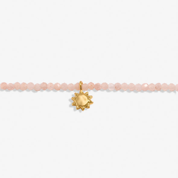 Mini Charms Sunstone Sun Bracelet In Gold-Tone Plating