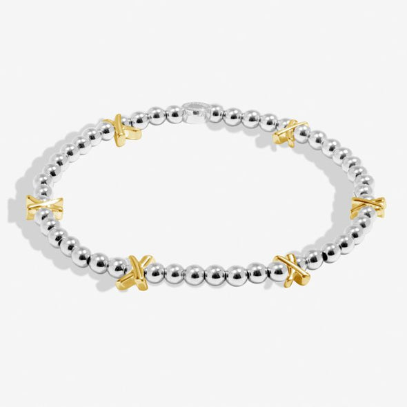 Kisses Bracelet Bar In Silver And Gold-Tone Plating