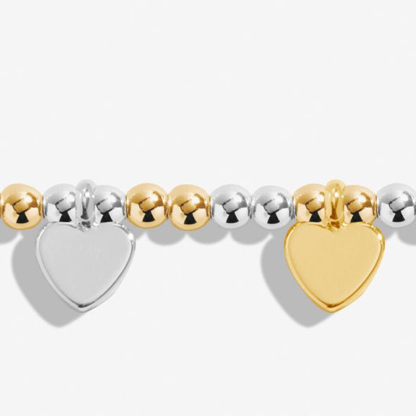 Hearts Bracelet Bar In Silver And Gold-Tone Plating