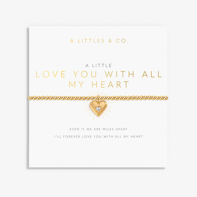 A Little 'Love You With All My Heart' Bracelet In Gold-Tone Plating