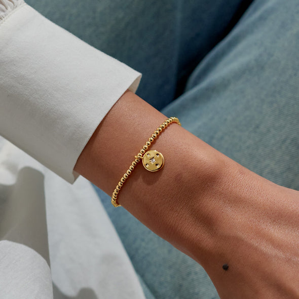 A Little 'Wonderful Things Are Coming Your Way' Bracelet In Gold-Tone Plating