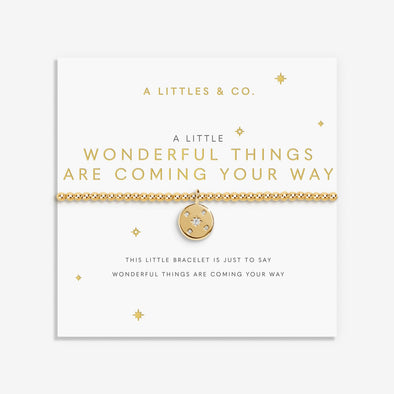 A Little 'Wonderful Things Are Coming Your Way' Bracelet In Gold-Tone Plating