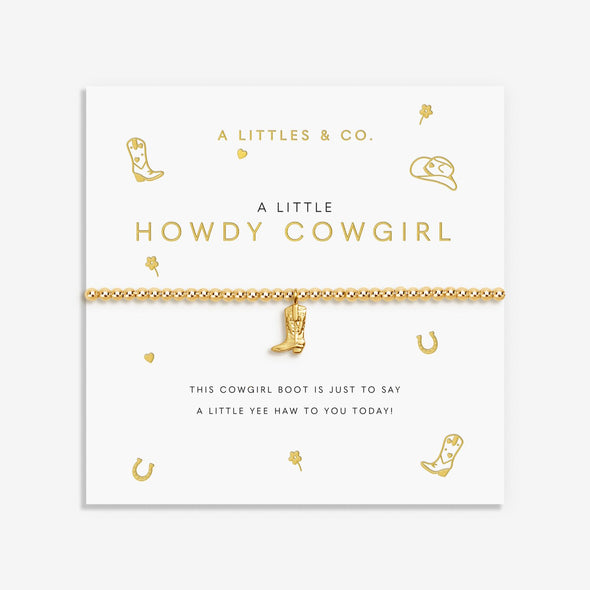 A Little 'Howdy Cowgirl' Bracelet In Gold-Tone Plating