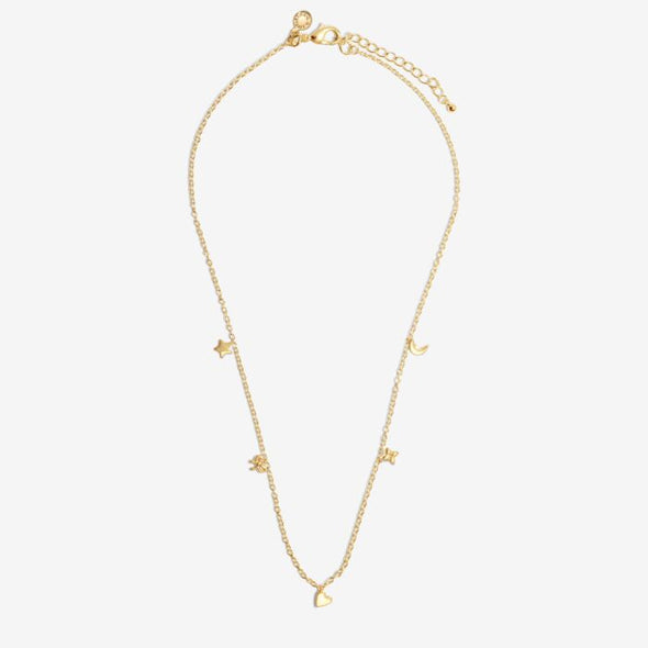 Mini Charms Charm Necklace In Gold-Tone Plating