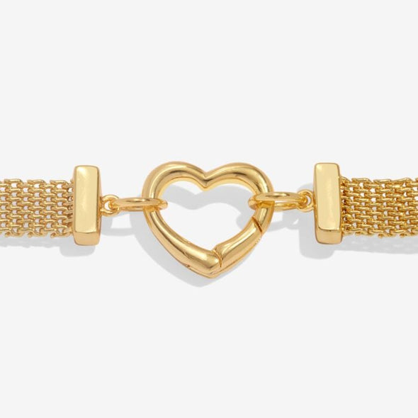 Bracelet Bar Heart Clasp Bracelet In Gold-Tone Plating