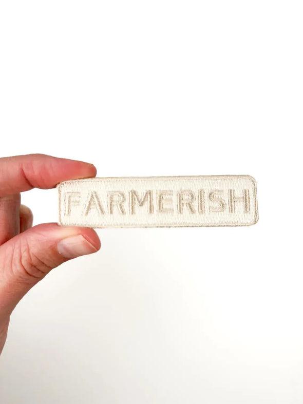 Farmerish Embroidered Iron-On Patch Homesteader Farm Garden