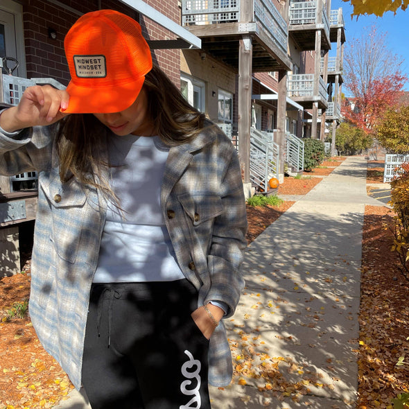 Midwest Mindset Seed Snapback - Blaze Orange