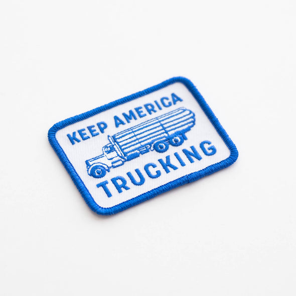 Keep America Trucking Embroidered Iron on Patch