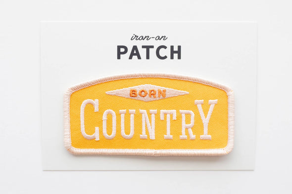 Born Country Embroidered Iron on Patch