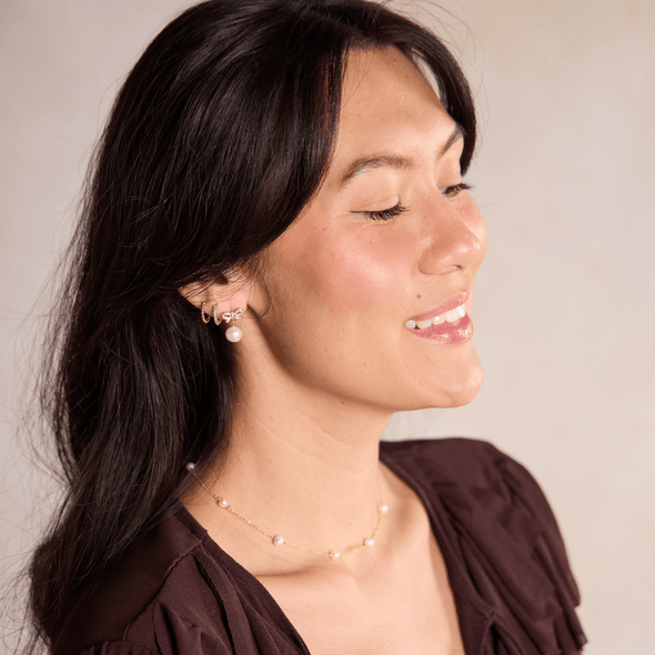 Bow and Pearl Studs
