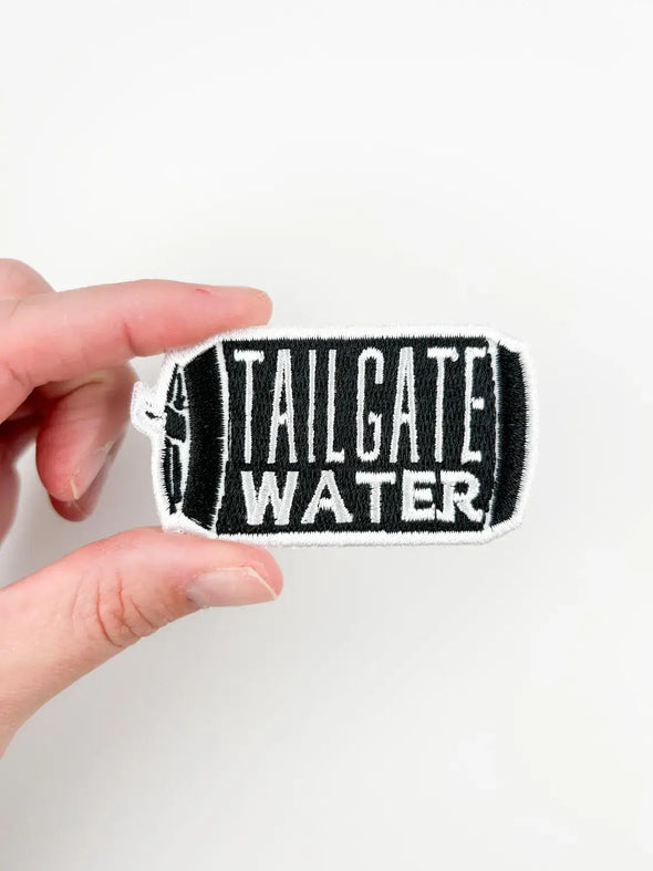 Tailgate Water Embroidered Iron On Patch Beer Football Fan