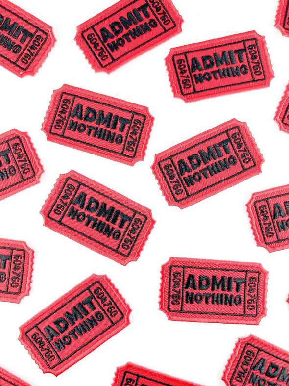 Admit Nothing Embroidered Iron-On Patch Carnival Trucker Hat