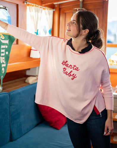 Catalina Santa Baby Sweater In Light Pink