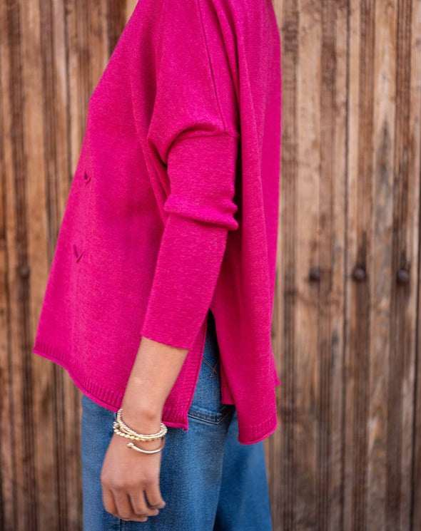 Catalina Sweater In Dragon Fruit