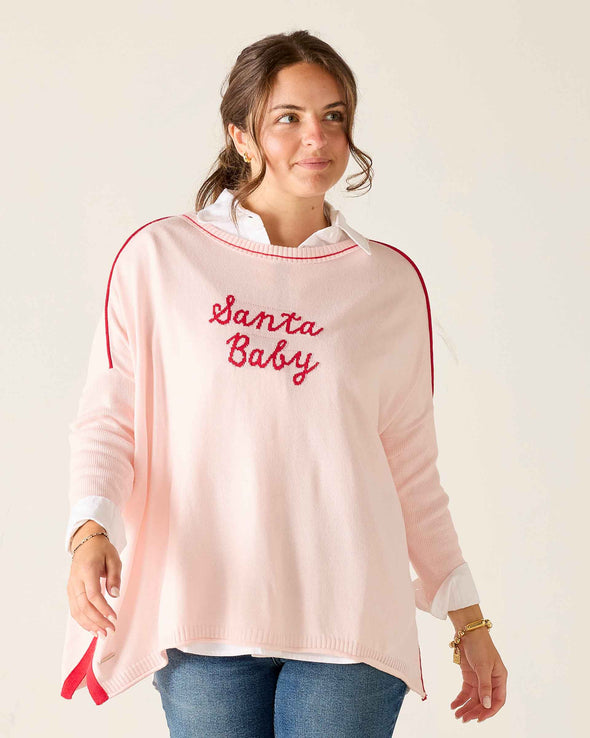 Catalina Santa Baby Sweater In Light Pink
