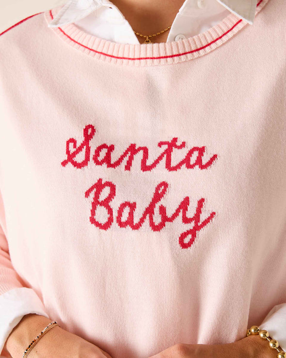 Catalina Santa Baby Sweater In Light Pink