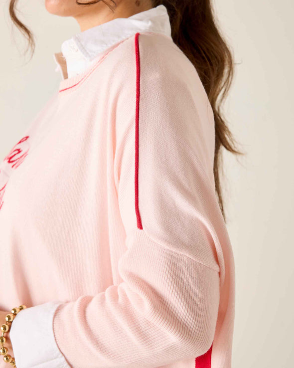 Catalina Santa Baby Sweater In Light Pink