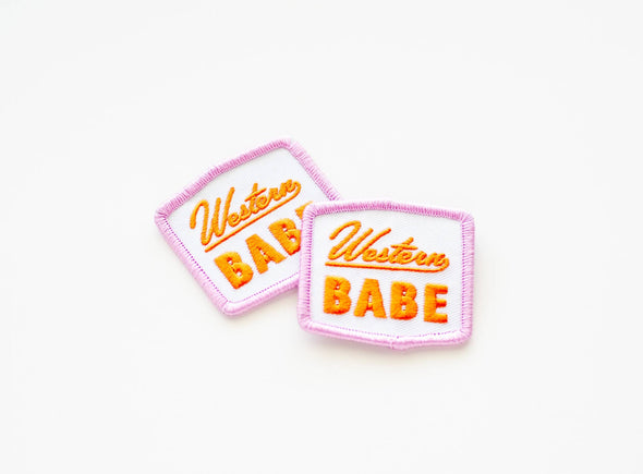 Western Babe Embroidered Iron on Patch