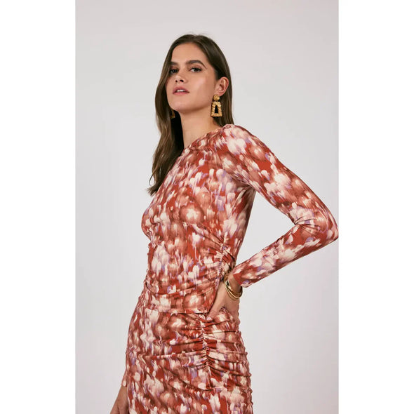 Twilight Side Ruched Knit Top