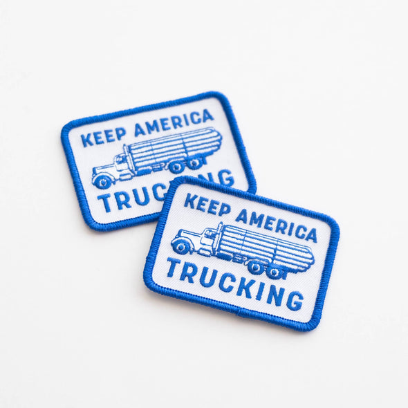 Keep America Trucking Embroidered Iron on Patch