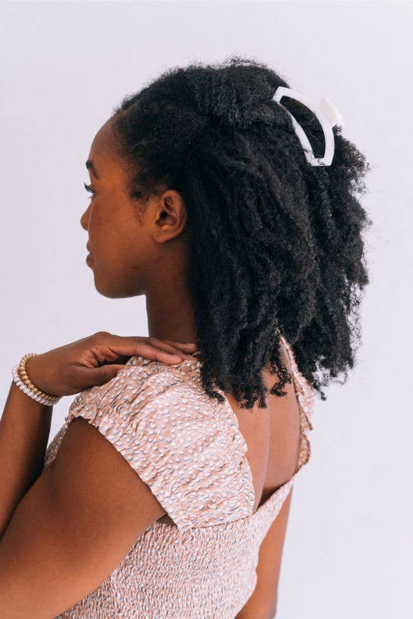 Open Hair Clip | Medium | Coconut White