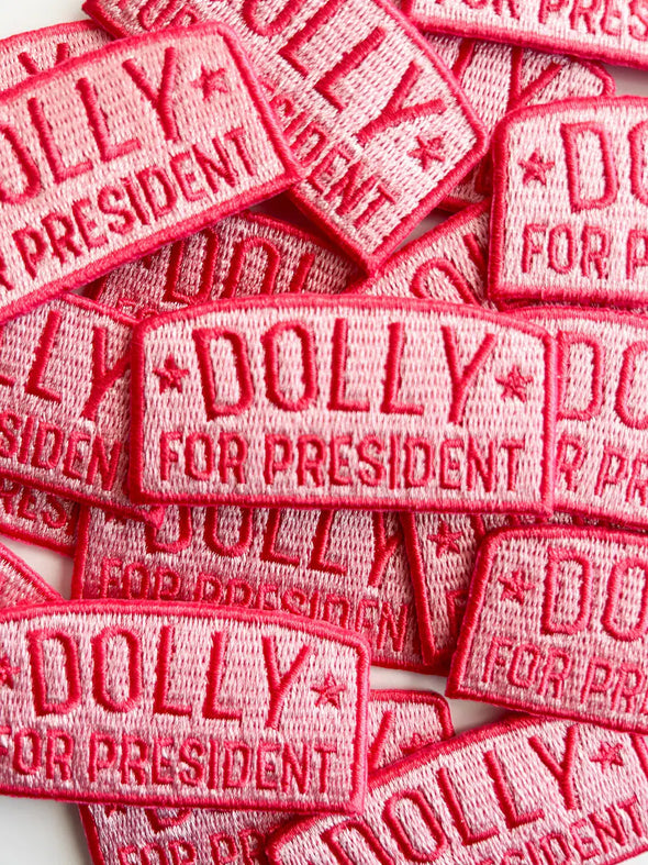 Dolly for President Pink Patch