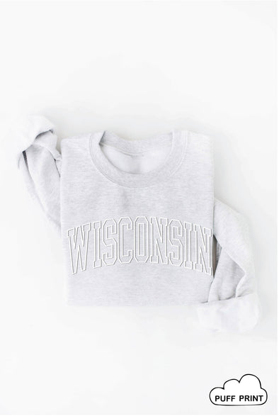 WISCONSIN PUFF PRINT Graphic Sweatshirt