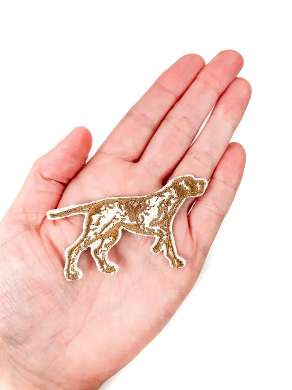 Pointer Dog Embroidered Iron-On Patch Hunting Dog, Sporting 