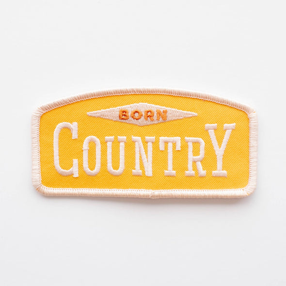 Born Country Embroidered Iron on Patch