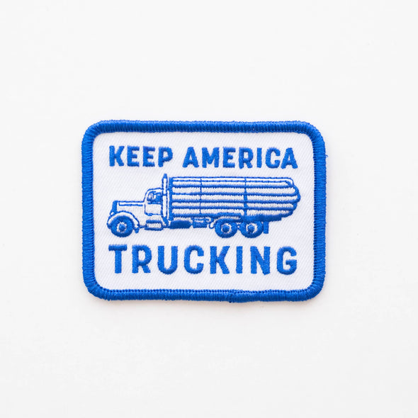 Keep America Trucking Embroidered Iron on Patch