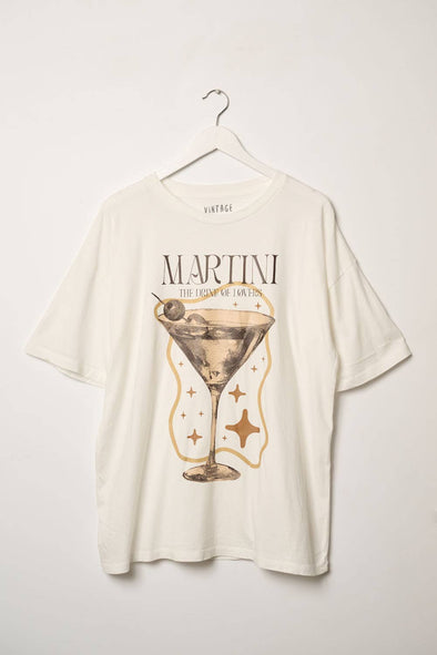 Martini Drink of Lovers Vintage-Wash Graphic Tee