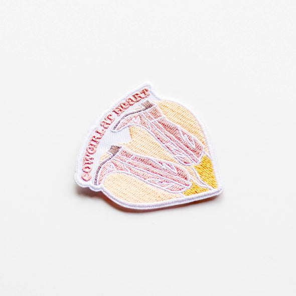 Cowgirl at Heart Embroidered Iron on Patch