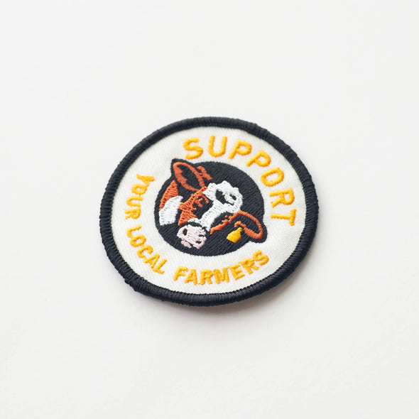 Support Your Local Farmers Embroidered Iron on Patch