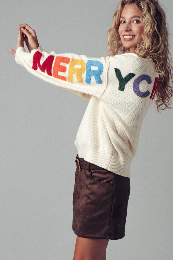 Rainbow Merry & Bright Knit Sweater