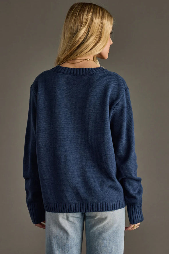 Ski Sweater in Navy