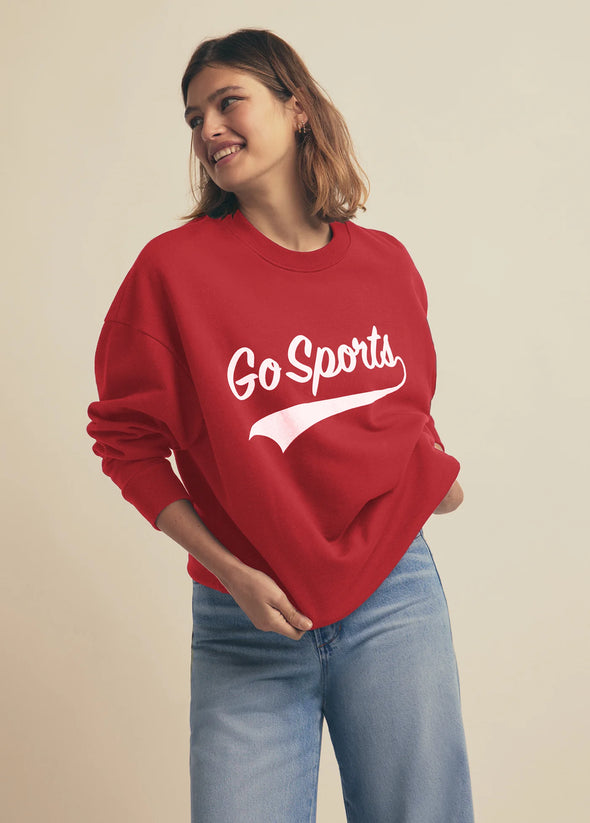 Go Sport Sweatshirt in Red and White