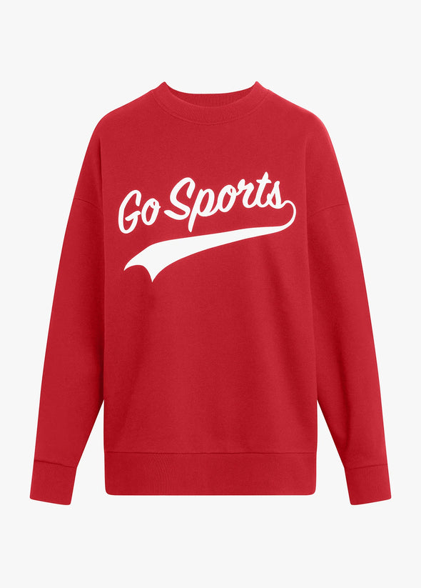 Go Sport Sweatshirt in Red and White