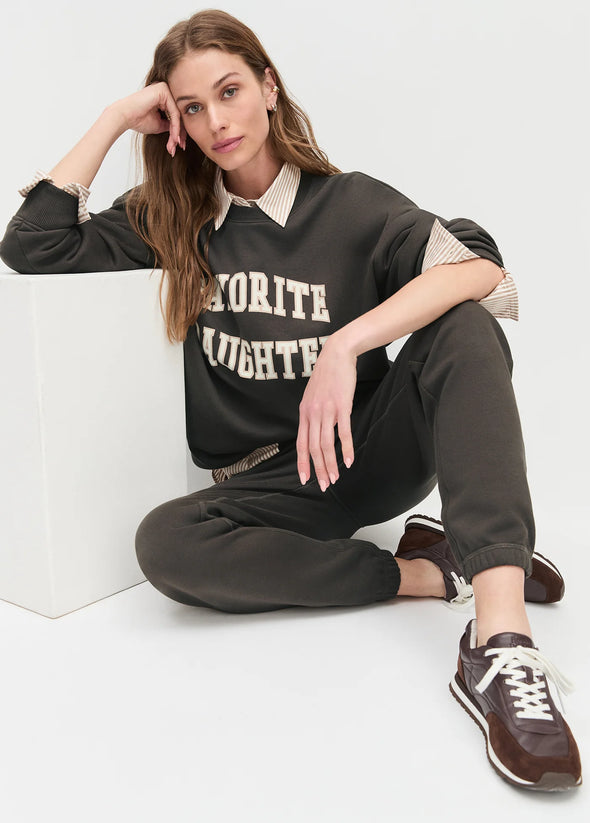 Favorite Daughter Collegiate Sweatshirt in Coffee Gardenia