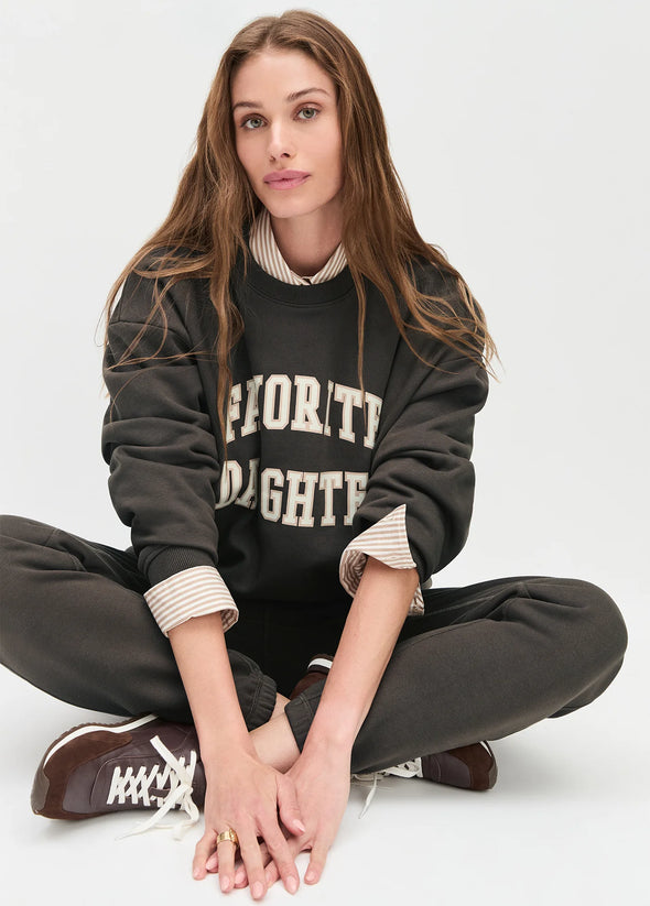 Favorite Daughter Collegiate Sweatshirt in Coffee Gardenia