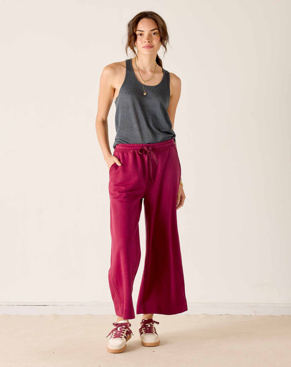 Frenchie Wide Leg Pant in Winterberry