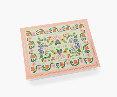 icily Garden Birthday Greeting Card