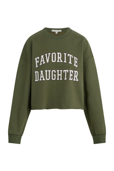 The Cropped Collegiate Sweatshirt in Smoketree