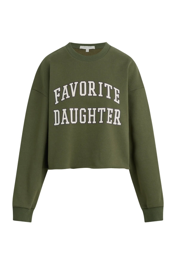 The Cropped Collegiate Sweatshirt in Smoketree