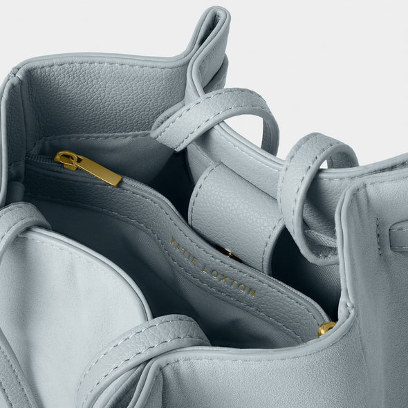 Celina Suedette Bucket Bag Blue Mist