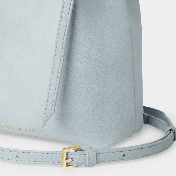 Celina Suedette Bucket Bag Blue Mist