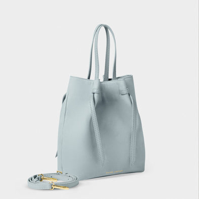 Celina Suedette Bucket Bag Blue Mist