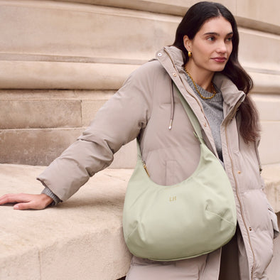 Nylon-Luxe Sling Shoulder Bag