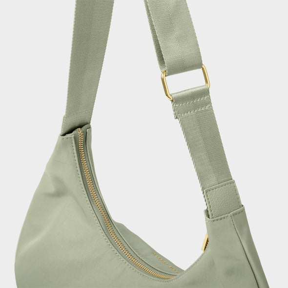 Nylon-Luxe Sling Shoulder Bag
